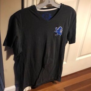 Gray and blue short sleeve express tee